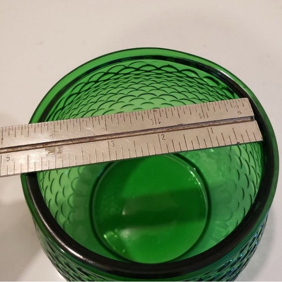 E.O. Brody Green Glass Set of Three Collectible Fishbowl/Footed Vase/Spiral Bowl - Picture 9 of 13